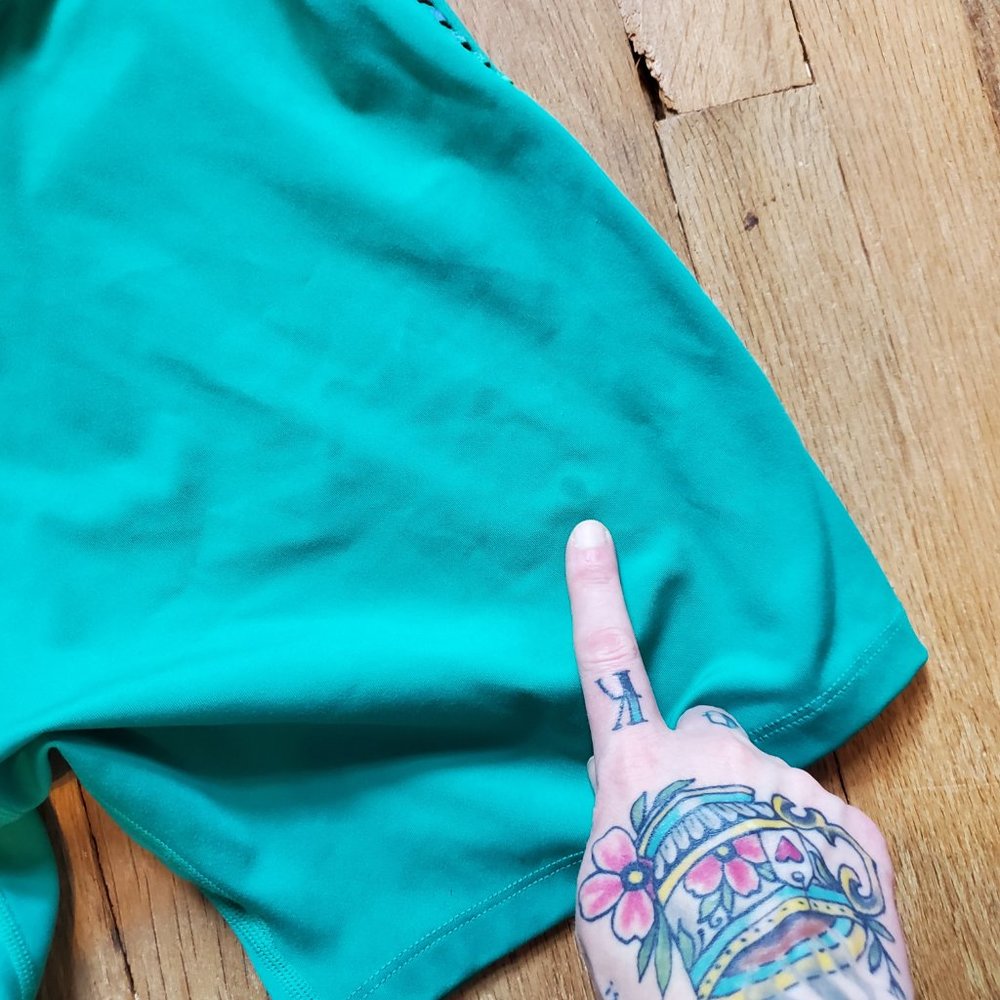 NIKE One Rainbow Ladder Women's 7" Shorts In Neptune Green Women's Size 1X - Picture 5 of 7